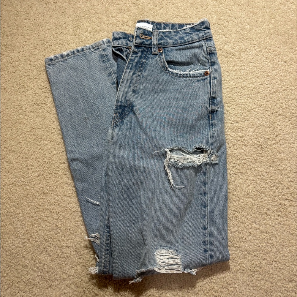 Zara Ripped Blue 90’s Jeans